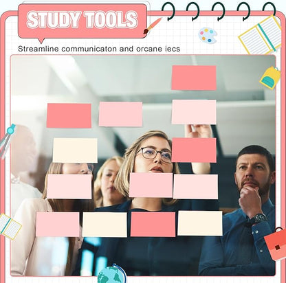 Fainne 8 Pack Sticky Notes Bulk Back to School Supplies Self Stick Note Pads Paper Memo for Office First Day of School Student Teacher Essentials (3x5inch,Light Color)