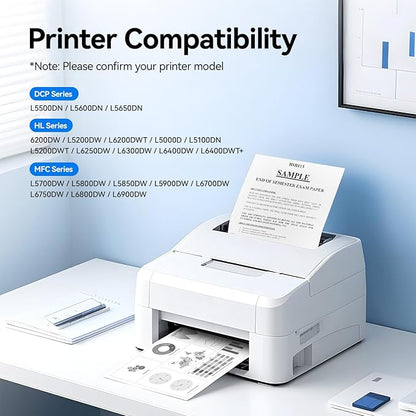 TN880 Toner Cartridge Black 2-Pack High Yield Compatible with Brother TN-880 TN850 TN820 TN890 HL-L6200DW L6200DWT L5200DW L5100DN L6400DW MFC-L5800DW L5700DW L6700DW L6800DW DCP-L5600DN Printer Ink