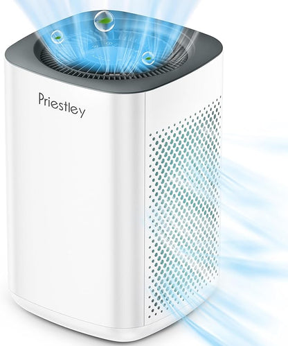 Priestley Air Purifier for Bedroom, Home, Dorm Up to 1100Ft², Smart WiFi Air Purifiers, 3-in-1 Air Filter with HEPA Sleep Mode, Remove Dust Smoke Pollutants Odor Pet Dander