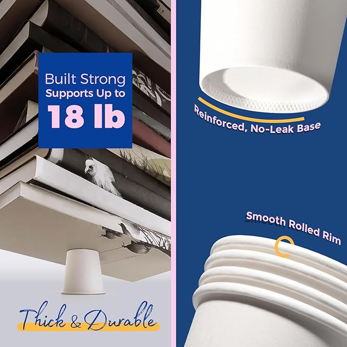 Fit Meal Prep [100 Pack 4 oz Disposable White Paper Cups - On the Go Hot and Cold Beverage All-Purpose Sampling Portion Cup for Coffee, Espresso, Cortado, Water, Tea and Juice, Food Grade Safe