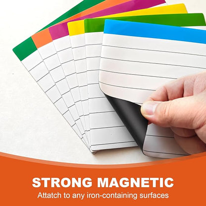 Dry Erase White Magnetic Sheets with Ruled Lined,Small Flexible Magnet Square 6X6,Teacher Must Haves to Help Students Form A Good Handwriting in Kindergarten Classroom,6 Pieces
