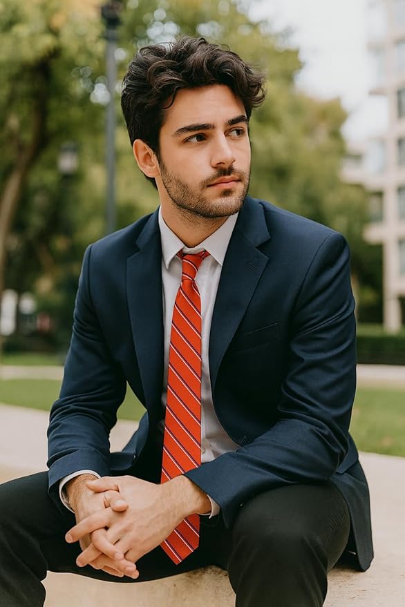 trilece Ties for Men - Men's Solid Color Ties - Formal Neckties for Men - Neck Tie for Man