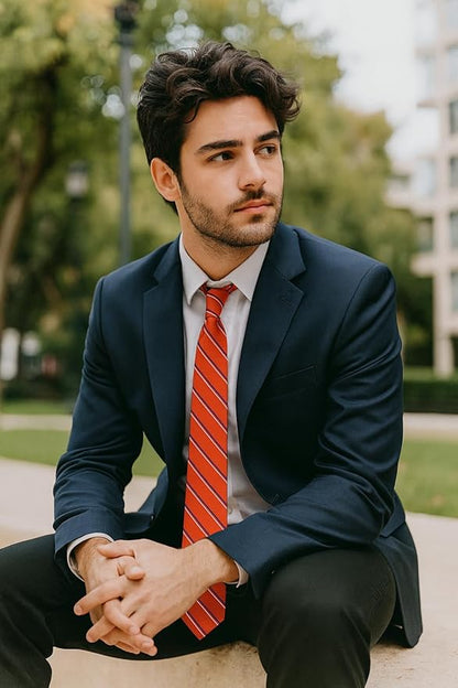 trilece Ties for Men - Men's Solid Color Ties - Formal Neckties for Men - Neck Tie for Man