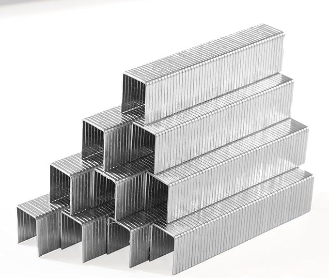 Heavy Duty T50 9/16 inch Length Staples 700-Count, 3/8" Crown 20 Gauge Galvanized, for Pneumatic, Electric, manual T50 Stapler Gun