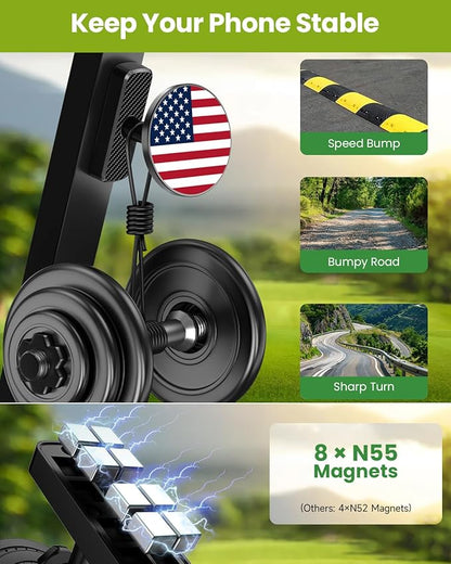 Mens Valentines Day Gifts for Husband, Magnetic Golf Cart Phone Holder Mount, Golf Gifts for Men Dad Golfers, 360° Rotation Golf Accessories for Mens Gifts for Birthday Anniversary Valentine's Day
