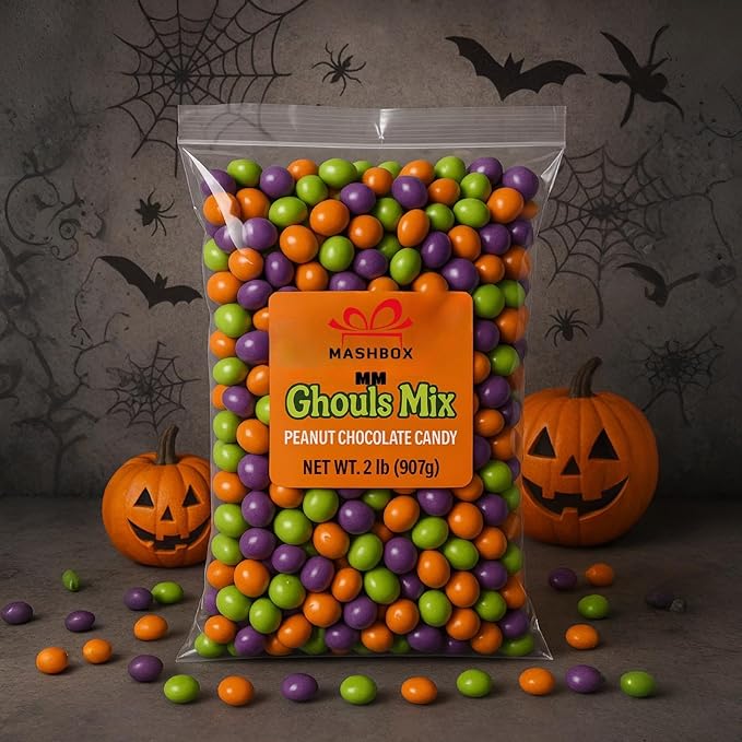 MM's Ghoul's Mix Halloween Candy, Peanut Chocolate, 2 Pounds Bulk