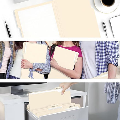 Pendaflex Manila Legal Size File Folders - 1/3-Cut Tabs in Left, Center, Right Positions for Easy Labeling - Manila Folders Ideal for Office, Home Office & Filing Cabinets, 100 Folders (Pack of 1)