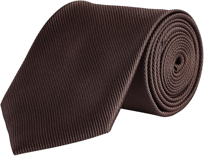 QBSM Mens Solid Polyester Textile Neckties Pure Color Neck Ties
