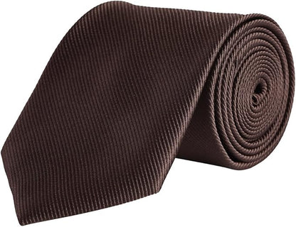 QBSM Mens Solid Polyester Textile Neckties Pure Color Neck Ties