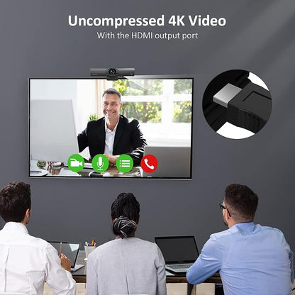 NexiGo Iris, 4K AI Webcam with 1/1.8" Sony_Sensor, Onboard Flash Memory, HDR, PiP, DSLR-Style Control, Auto Framing/Tracking with Flexible FOV, Noise-Canceling Mics, for Zoom/Teams/OBS and More