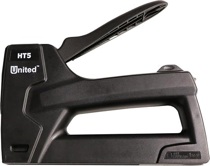 United Office Products HT5 Heavy Duty 2-in-1 Manual Staple Gun and Brad Nailer for Carpentry, Upholstery, Crafts, Professional and DIY Projects, Lightweight Plastic Body