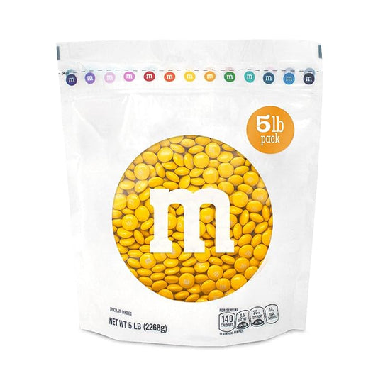 M&M’S WORLD M&M’S Yellow Milk Chocolate Candy - 5-Pound Chocolate Candy Bulk for Party Favors, Birthdays, Easter, Graduations, Themed Celebrations, and More