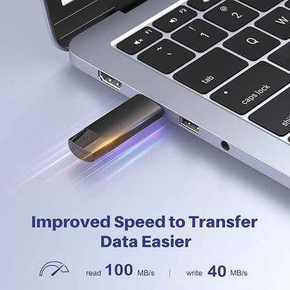 512GB USB C Flash Drive Dual USB 3.0 Flash Drive Type C + USB A Portable Type-C Flash Drive 2-in-1 USB-C Thumb Drive for Smartphone Tablet Computer Mac iPhone 16 Black