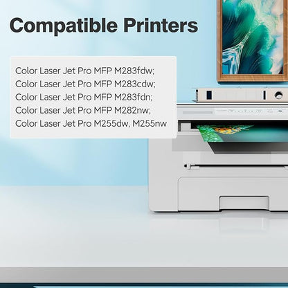 206A Toner Cartridges M283fdw for HP 206A 206X Toner Cartridges 4 Pack, Laser Jet M283cdw Toner Cartridge, HP206A HP206X 206 Toner for Color Laser Jet Pro MFP M255dw M283cdw M283fdn M282nw M255nw