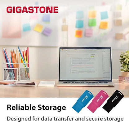 GIGASTONE V70 16GB 10-Pack USB 2.0 Flash Drive Thumb Drive Memory Stick Pen Drive Capless Design Pen Drive