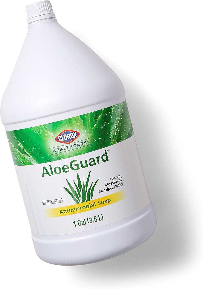 CLOROX Healthcare AloeGuard Antimicrobial Hand Soap for Healthcare Professionals - Liquid Hand Wash for Everyday Use with Aloe Vera to Soothe & Moisturize Hands, 128 Fl Oz