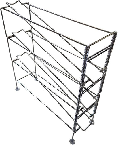 Rattleware 3-Tier Cup Dispenser, Adjustable, Angled, Metal Wire Basket Rack Organizer