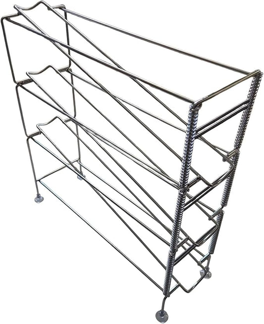 Rattleware 3-Tier Cup Dispenser, Adjustable, Angled, Metal Wire Basket Rack Organizer