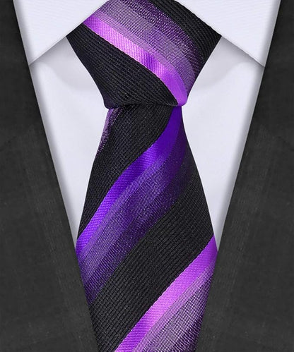 TIE G 5pcs Tie Set in WHITE OR BLACK GIFT BOX: Solid Color Necktie, Satin Bow Tie, Pocket Square, Lapel, Cuff Links