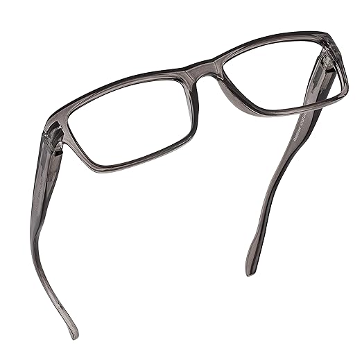 Readerest Blue Light Blocking Reading Glasses, UV Protection, Spring Hinges (Charcoal, 1.50) Computer Eyeglasses With Thin Reflective Lens, Antiglare, Eye Strain, Stylish For Men And Women