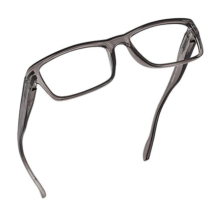 Readerest Blue Light Blocking Reading Glasses, UV Protection, Spring Hinges (Charcoal, 1.50) Computer Eyeglasses With Thin Reflective Lens, Antiglare, Eye Strain, Stylish For Men And Women