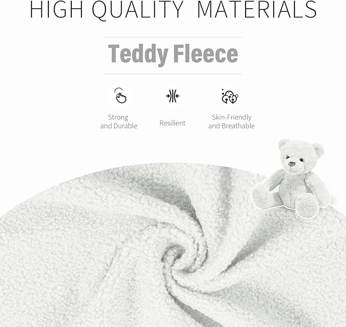 Office Chair with Wheels, Ergonomic Home Office Computer Chair with Flip-up Armrest, Comfy Adjustable Rolling Desk Chair Teddy Fleece – Beige