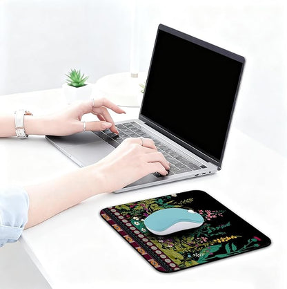 Flowers & Plants Patterns Desk Mat, Large Gaming Mouse Pad Non-Slip Rubber Base with Stitched Edges, Waterproof Protection for PC Laptop Home Office Desk Decor (12.5x10.5in)