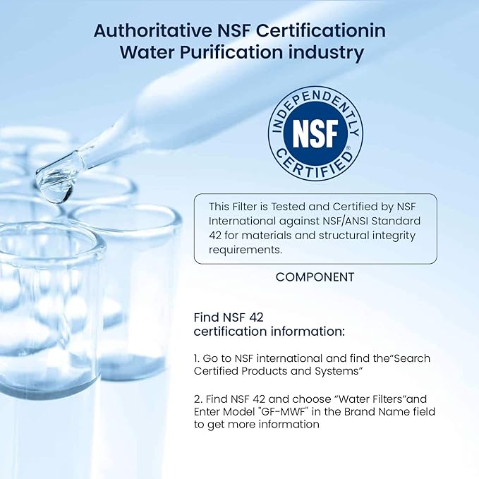 GLACIER FRESH Replacement for MWF Refrigerator Water Filters, SmartWater MWFP, MWFA, GWF, HDX FMG-1, WFC1201, RWF1060, 197D6321P006, Kenmore 9991, 3 Pack