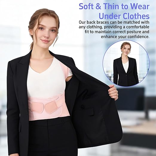 Back Brace Posture Corrector for Women And Men Support Straightener Scoliosis Upper Highest Rated Hunchback Thoracic Device Straps Upright Full Shoulder Fixer Body Poster Trainer Pink XX-Large