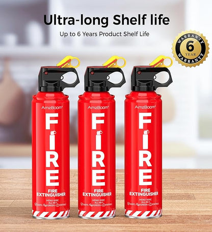 Fire Extinguisher for Home, Car, Kitchen, and Boat 3-Pack, Portable Extinguishing Aerosol Spray Compact A, B, C, K – Includes Mounting Brackets for Easy Access.