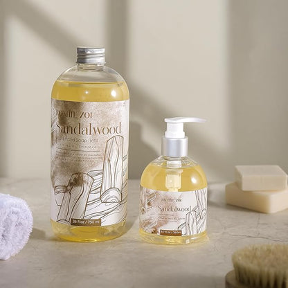ROMIIE ZOI Liquid Hand Soap Refill, Sandalwood, Gentle & Moisturizing Formula, 750 ML/ 26 FL OZ