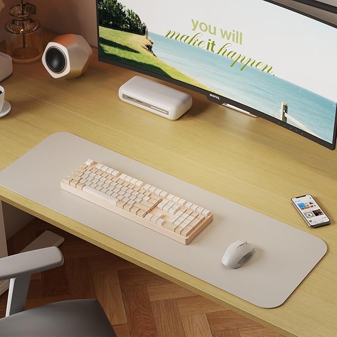 55x24 Inches Height Adjustable Electric Standing Desk with 2 Hooks for Home Office, Ergonomic Sit Stand up Desk with Splice Board, Oak