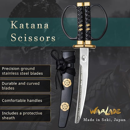 Japanese Samurai Katana Sword Shape Scissors 7.3 inch Made in JAPAN (Sanada Yukimura)