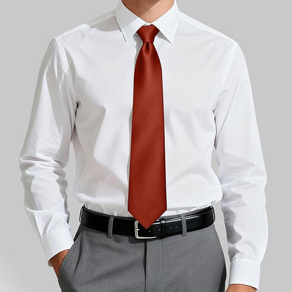 Fineknot Black Ties for Men, Formal Neckties for Men, Solid Color Mens Ties for Business, Wedding, Party, Mens Neck Tie