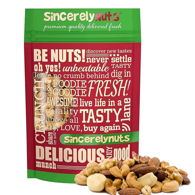 Sincerely Nuts Roasted & Salted Mixed Nuts | Almonds, Cashews, Pecans, Brazil Nuts and Hazelnuts | Healthy Snack - Nutrient Rich Alternative Treat | Vegan, Kosher & Gluten-Free | 3 lb bag