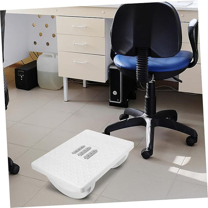 Non-Slip Office Foot Rest Stool Under Desk Raised Footrest for Fatigue Relief Multi-Functional Home Footstool for Seating -Bearing Foot Cushion in White