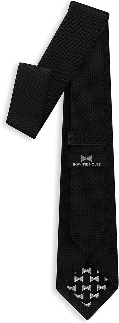 Men's Oxford Matt Neckties Solid Color for Adults Tuxedo Classic Design, by Bow Tie Hosue