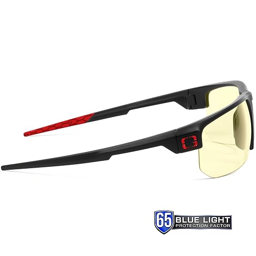 Gaming Glasses | Blue Light Blocking Glasses | Torpedo Fit/Onyx by Gunnar | 65% Blue Light Protection, 100% UV Light, Anti-Reflective To Protect & Reduce Eye Strain & Dryness