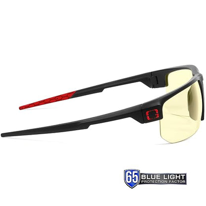 Gaming Glasses | Blue Light Blocking Glasses | Torpedo Fit/Onyx by Gunnar | 65% Blue Light Protection, 100% UV Light, Anti-Reflective To Protect & Reduce Eye Strain & Dryness