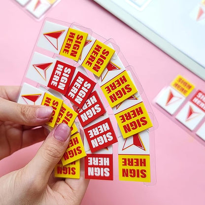 Sign Here Index Marker, Assorted Colors Sign Here Tabs Sign Post Here Index, Flags Vital Signs Sticky Notes for documents notebooks Contracts, Books,Files or Notary Supplies