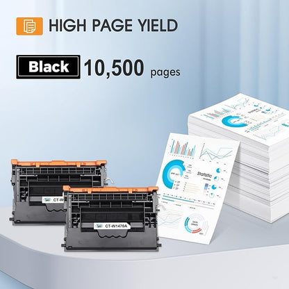 147A Black Toner Cartridge with Chip Compatible for HP 147A M610 M612 Toner 147X W1470A for HP Laserjet Enterprise M610n M611dn M611x M612dn M612x MFP M634h M635fht M635h M636fh Printer Ink 2-Pack