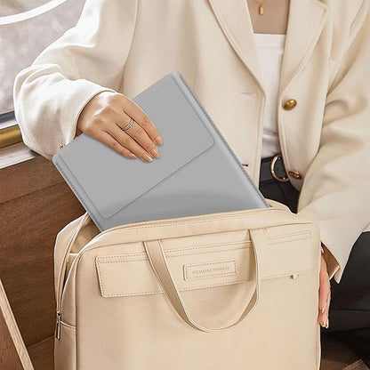 BVYA 12-13.3" Laptop Sleeve, PU Leather Laptop Case Compatible with MacBook Air 13 2018-2022 (M2 A2681 M1 A2337), Compatible with MacBook Pro 13 2016-2022 (M2 A2686 M1 A2338 A2251 A2289 A2159)