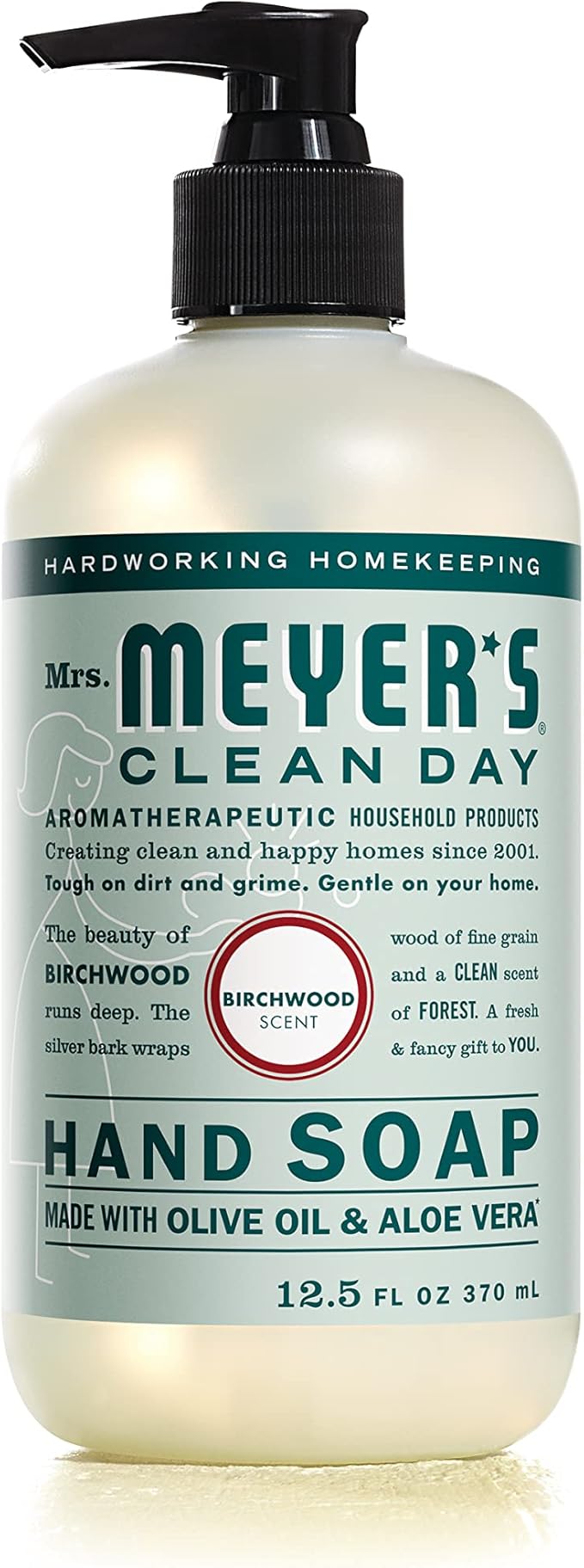 MRS. MEYER'S CLEAN DAY Hand Soap, Made with Essential Oils, Birchwood, 12.5 fl. oz
