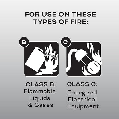 Kidde Auto Fire Extinguisher for Car & Truck, 10-B:C, 4 Lbs., Dry Chemical ExtinguisheR & Fire Extinguisher for Home, 1-A:10-B:C, Dry Chemical Extinguisher, Red, Mounting Bracket
