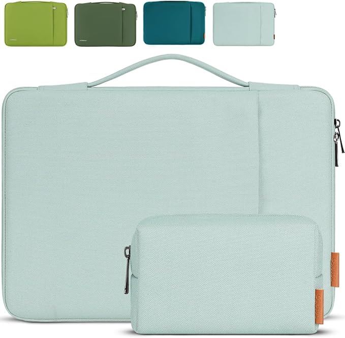 DOMISO 16 inch Laptop Sleeve Case Water Resistant Shockproof Protective Computer Bag for 16" Dell/HP Pavilion Envy/ThinkPad IdeaPad/ASUS Vivobook,Mint Green