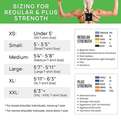 PRIMEKINETIX PostureMedic Dynamic Posture Corrector - Active Resistance Training System for Upper Back Strengthening & Shoulder Alignment - Stretches Chest, Strengthens Back - Size L (Yellow)