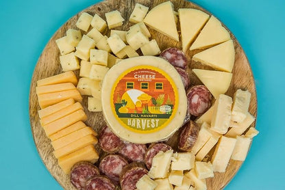 Cheese Bros. Charcuterie Gift Box | Fresh from Wisconsin | Includes Dill Havarti, Fratello, Smoked Gouda, Alpine Adelheid, 8 Year Aged Cheddar, Summer Sausage and Jam | Great Food Gifting Idea