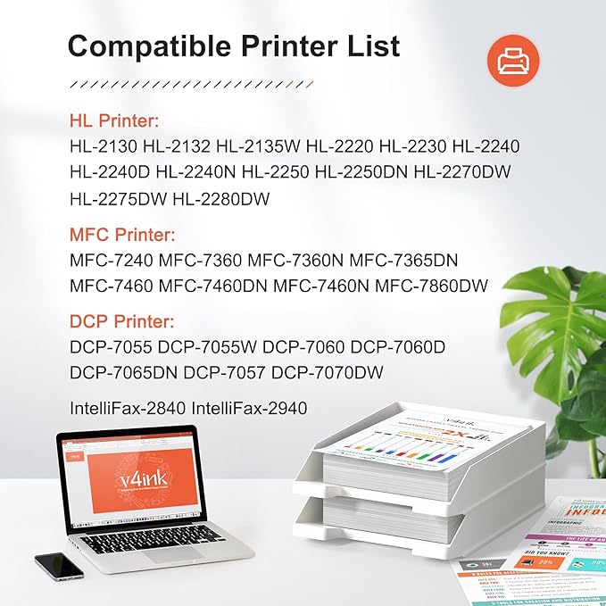v4ink 3PK Compatible TN450 Toner and DR420 Drum Replacement for Brother TN450 TN420 Toner Cartridge DR420 Drum Set Black for HL-2270dw HL-2280dw HL-2230 HL-2240d MFC-7240 MFC-7360n MFC-7860dw Printer