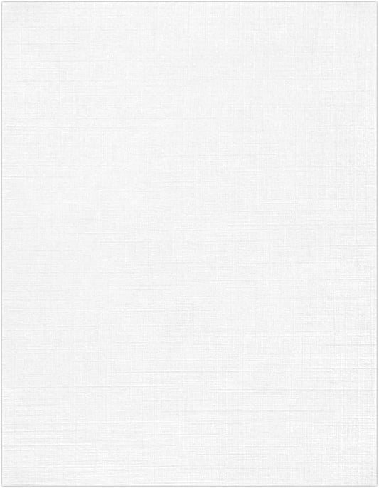 LUXPaper 8.5" x 11" Classic Linen Paper | Letter Size | Avon Brilliant White | 70lb. Text | 1,000 Qty