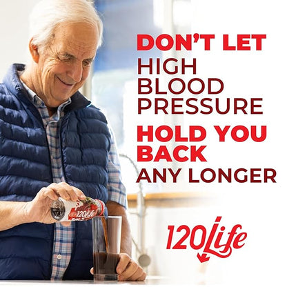 120/Life Blood Pressure Support, Beet Root Juice, Pomegranate Extract, Cranberry Juice, Tart Cherry, Hibiscus, and Magnesium (8 Fl Oz, Pack of 28) - Gluten-Free & Vegan